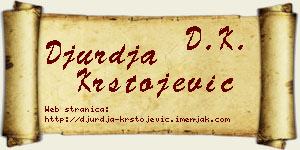 Đurđa Krstojević vizit kartica